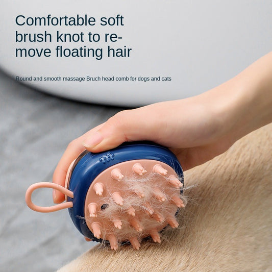 New 2 In 1 Pet Cat Dog Cleaning Bathing Massage Shampoo Soap Dispensing Grooming Brush Pets Supplies