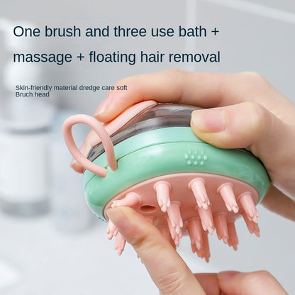 New 2 In 1 Pet Cat Dog Cleaning Bathing Massage Shampoo Soap Dispensing Grooming Brush Pets Supplies